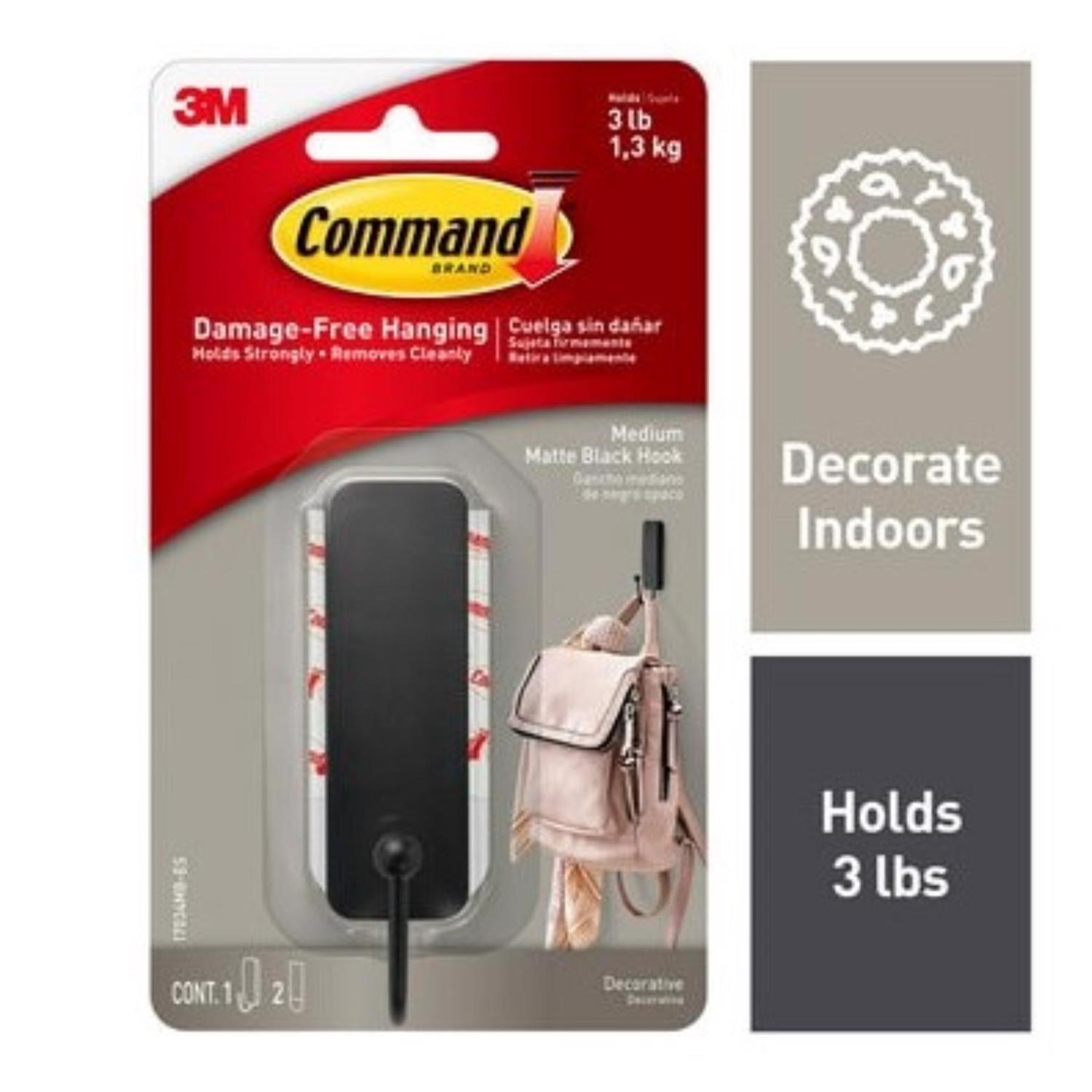 3M Command Medium Metal Hook 1.25 in. L 1 pk