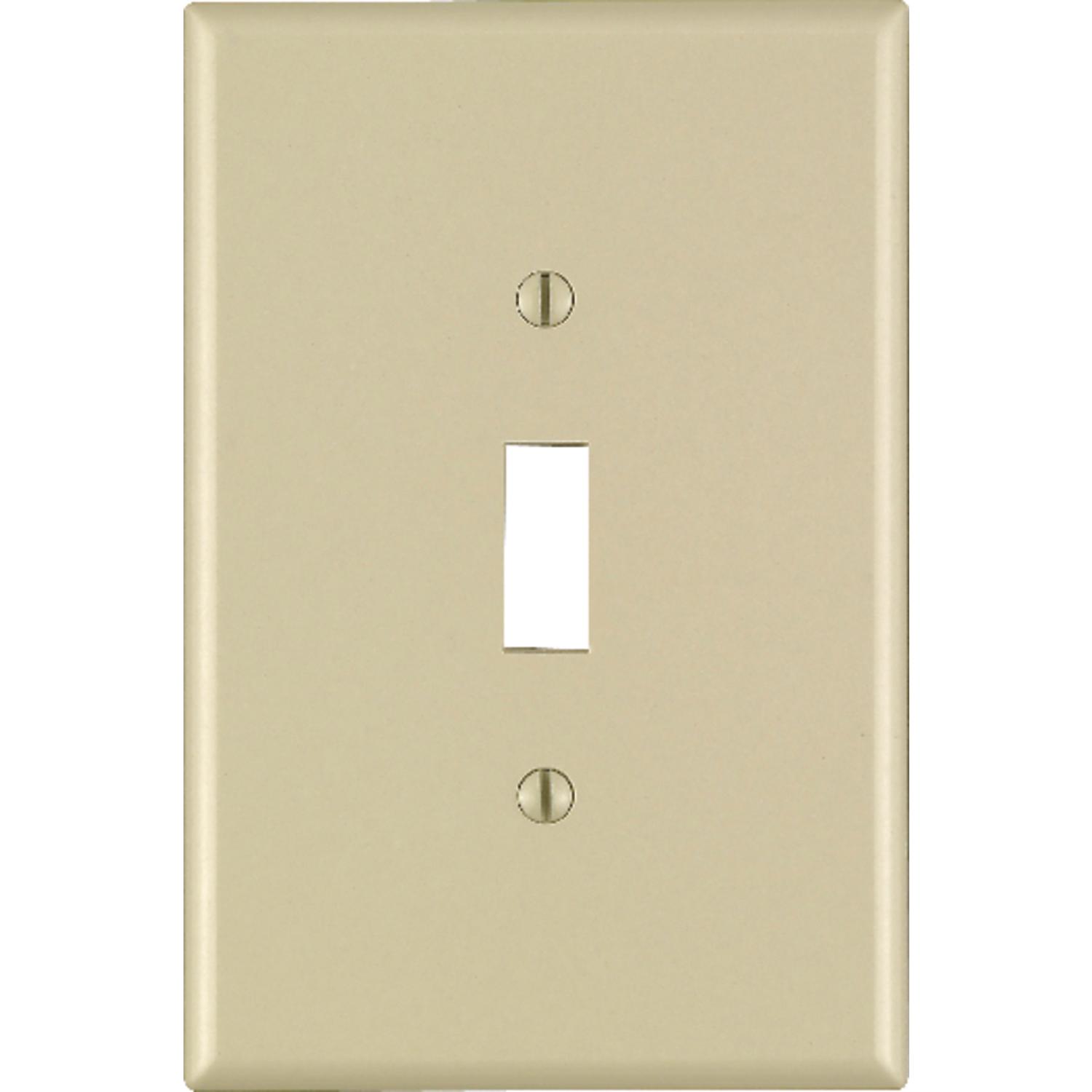 Leviton Ivory 1 gang Thermoset Plastic Toggle Wall Plate 1 pk