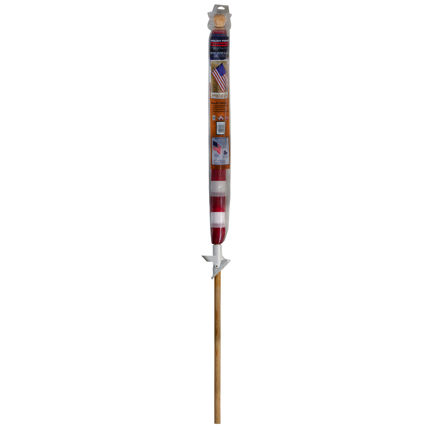 Valley Forge American Flag Set 2.5 in. H X 4 ft. W