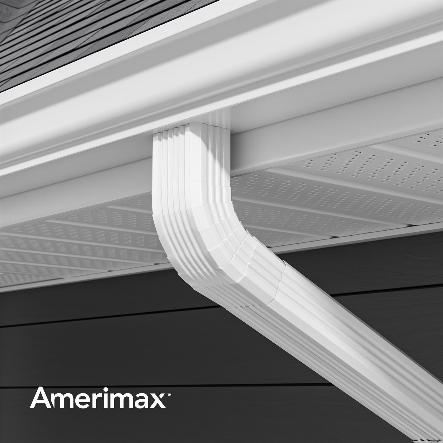 Amerimax 3.5 in. H X 5 in. W X 120 in. L White Aluminum K Gutter