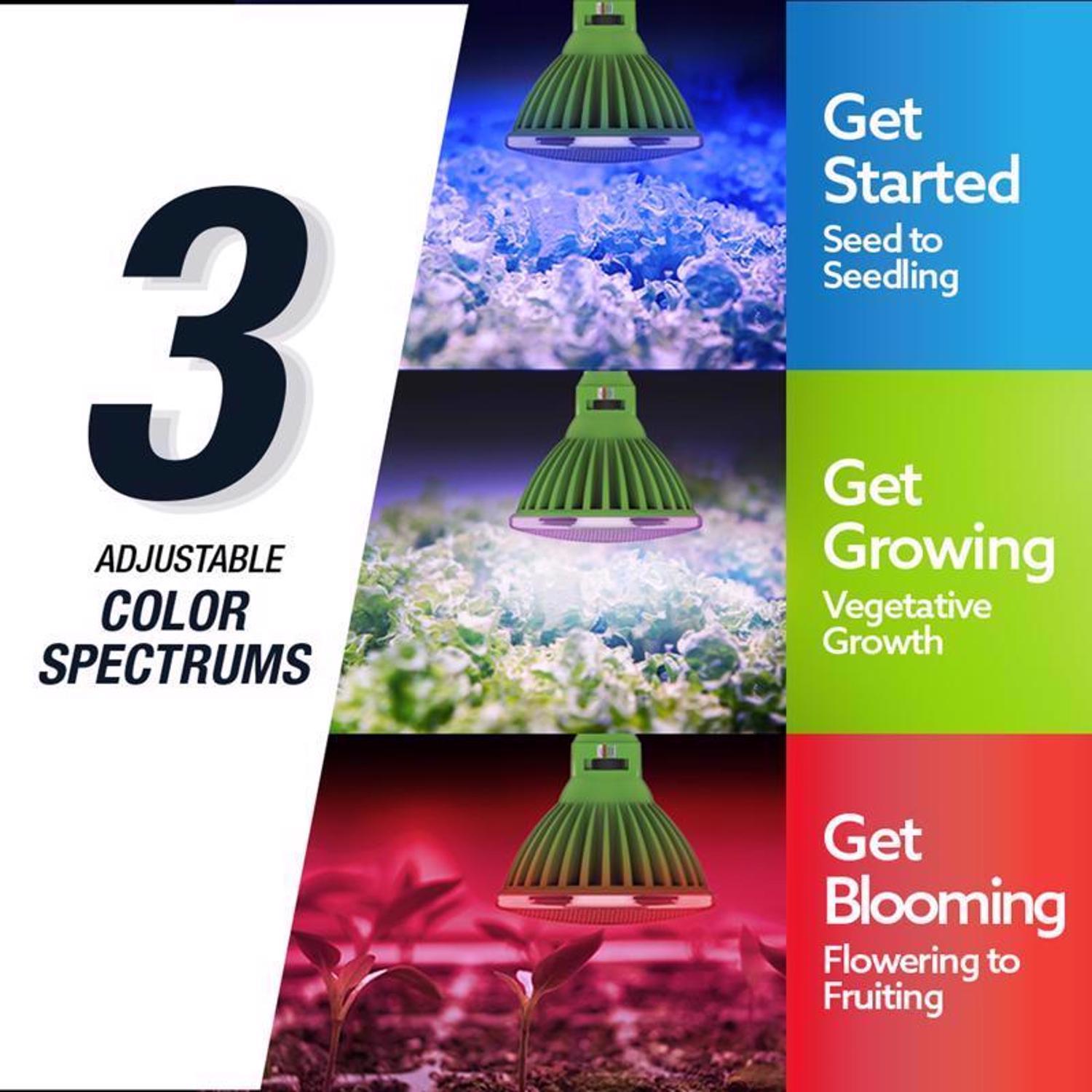 Feit PAR38 E26 (Medium) LED Grow Light Clear 30 Watt Equivalence 1 pk