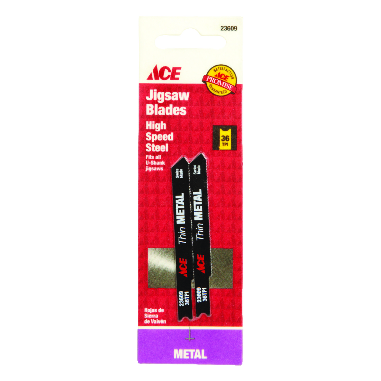 Ace High Speed Steel Universal 2-3/4 in. L Jig Saw Blade 36 TPI 2 pk