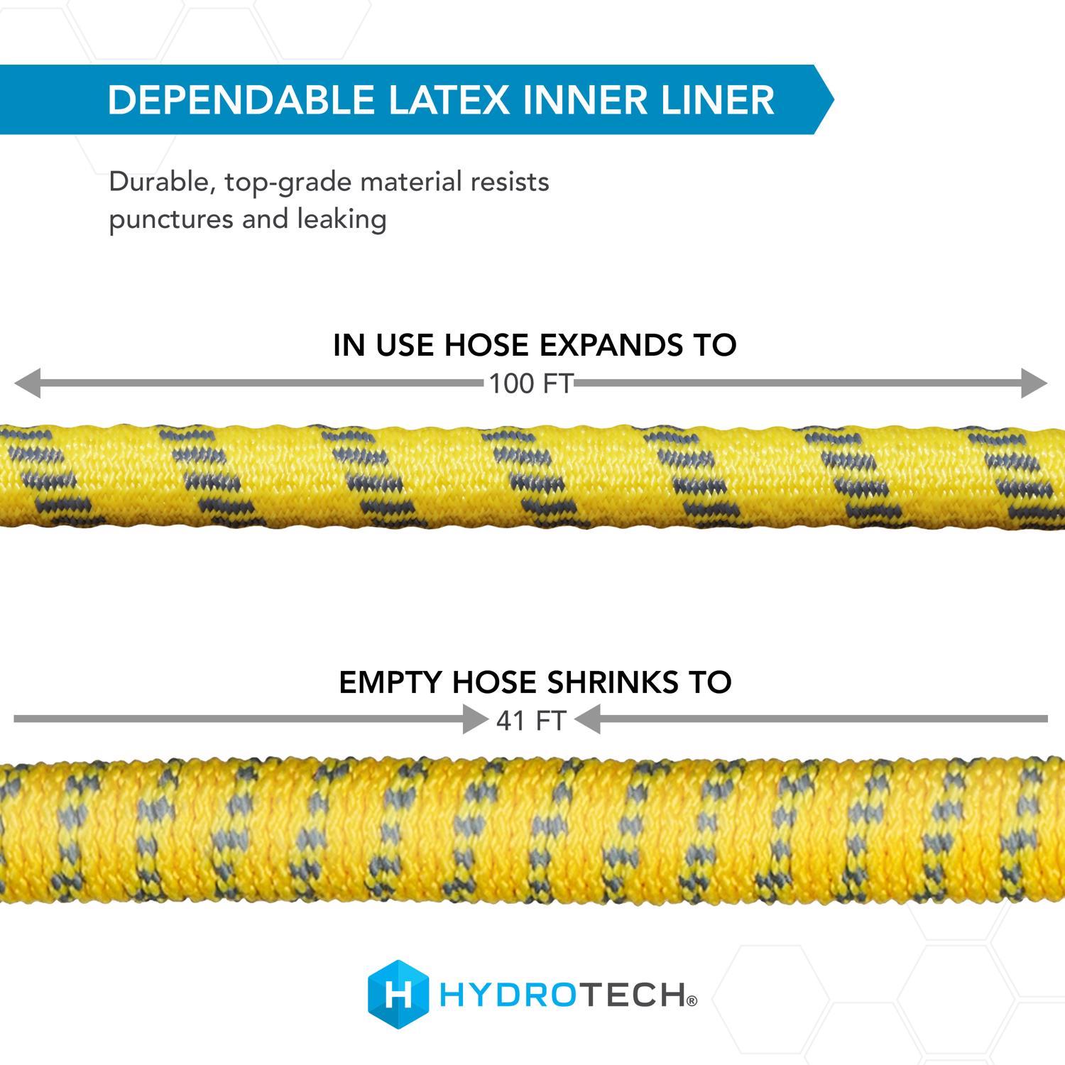 Hydrotech 3/4 in. D X 100 ft. L Heavy Duty Professional Grade Expandable Flexible Garden Hose