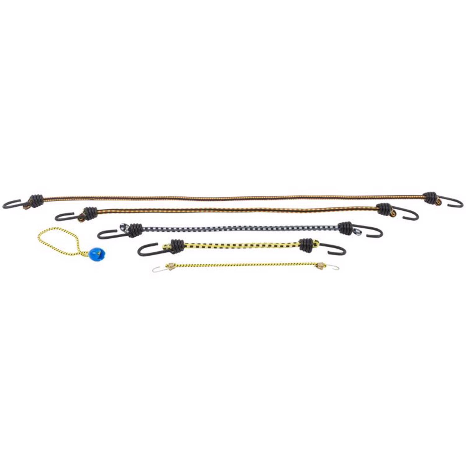 Keeper Assorted Bungee Cord Set 20 in. L X 0.374 in. 20 pk