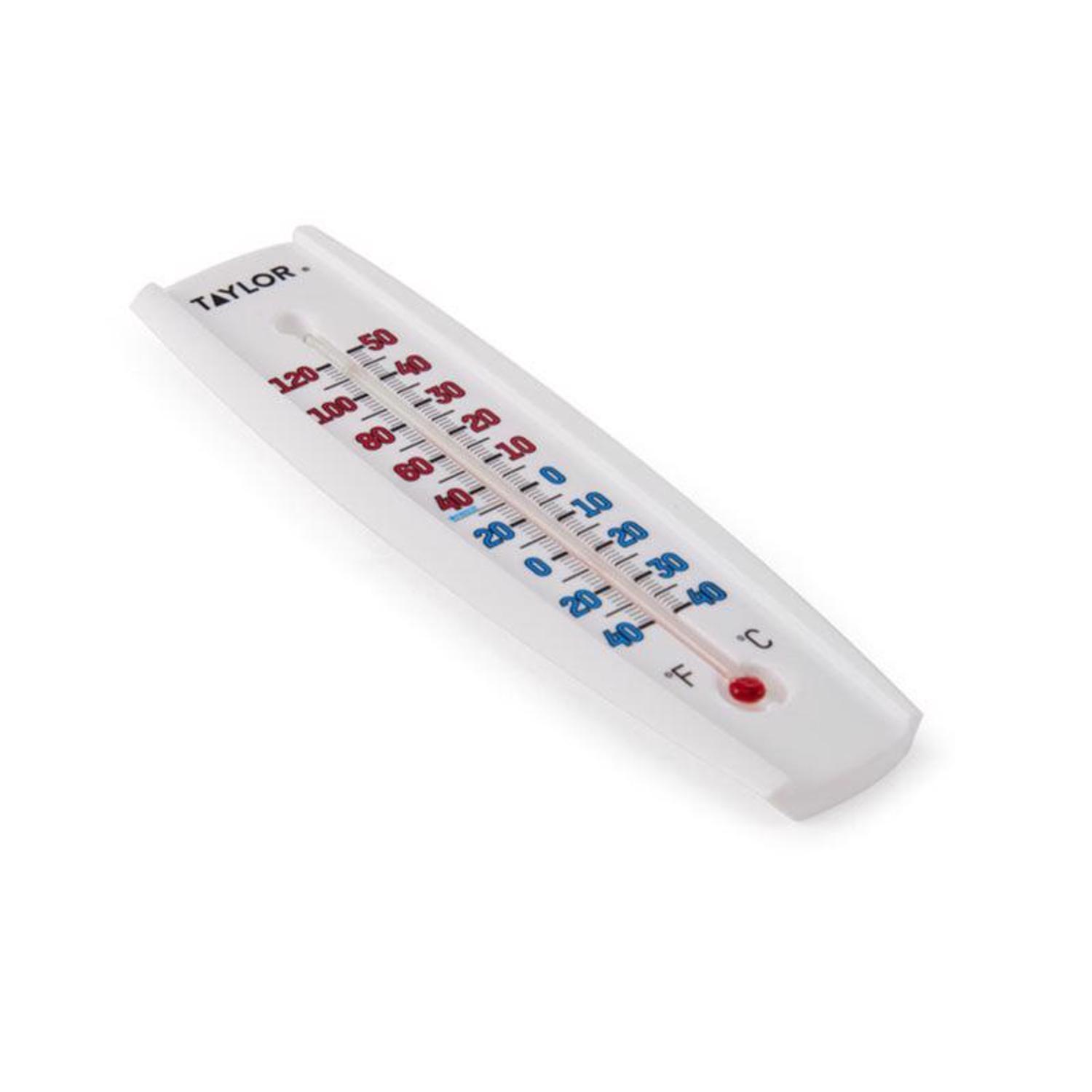 Taylor Tube Thermometer Plastic White 7.68 in.