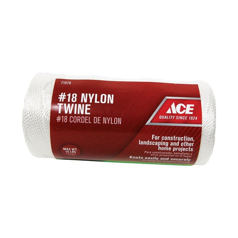 Ace 18 # X 1050 ft. L White Twisted Nylon Twine
