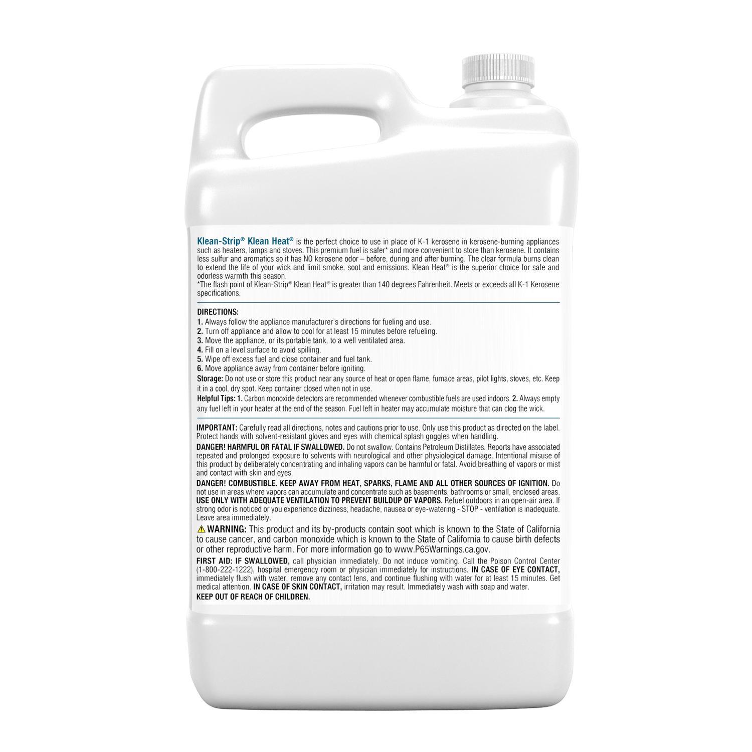 Klean Strip Klean-Heat Petroleum Hydrocarbons Clean Burning Fuel 2.5 gal