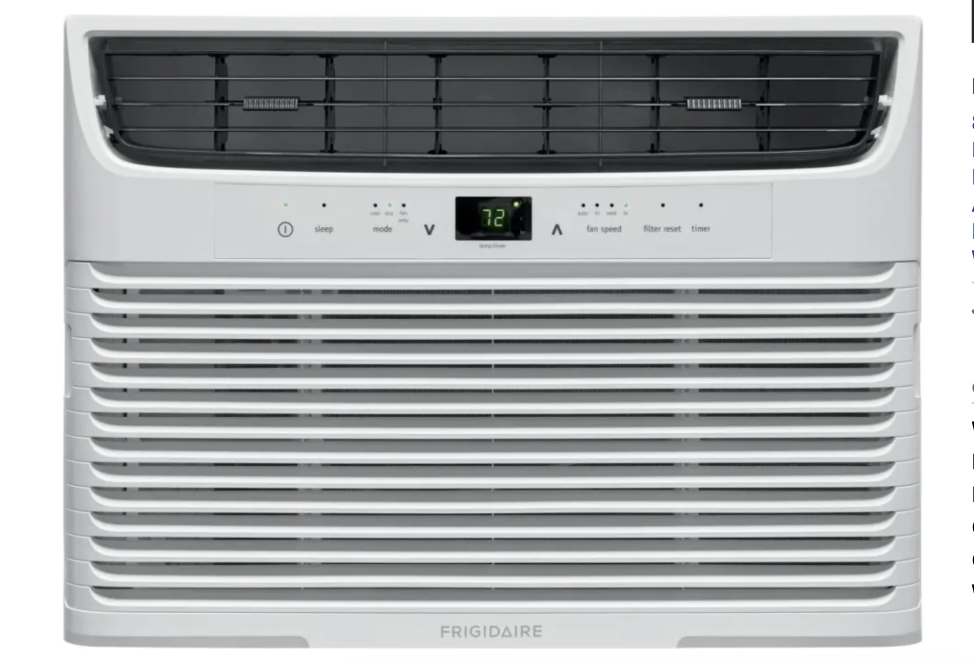 Frigidaire Professional Window-Mounted Room Air Conditioner, 8,000 BTU (FFRA082ZA1)
