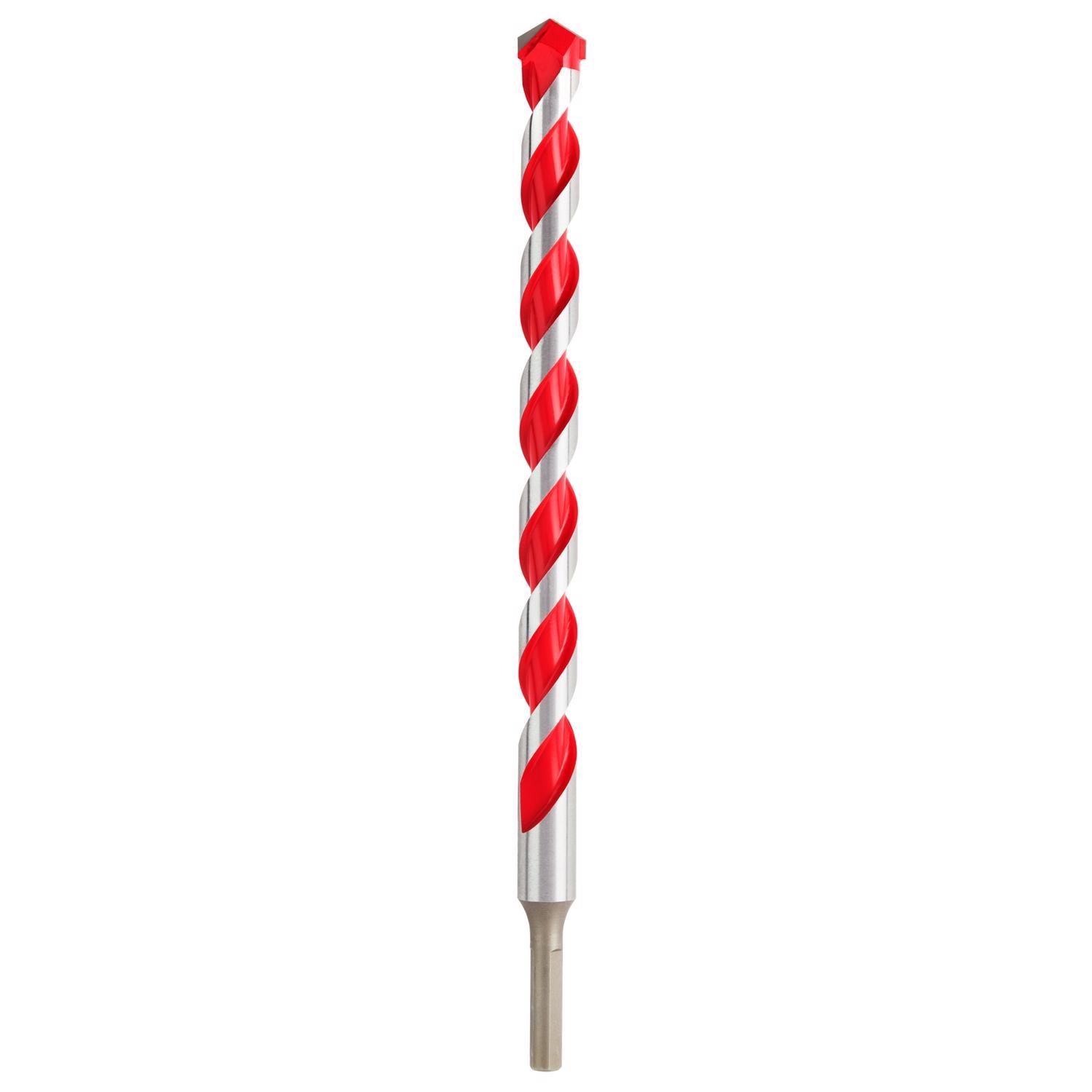 Milwaukee 3/4 in. X 12 in. L Carbide Hammer Drill Bit 3-Flat Shank 1 pk