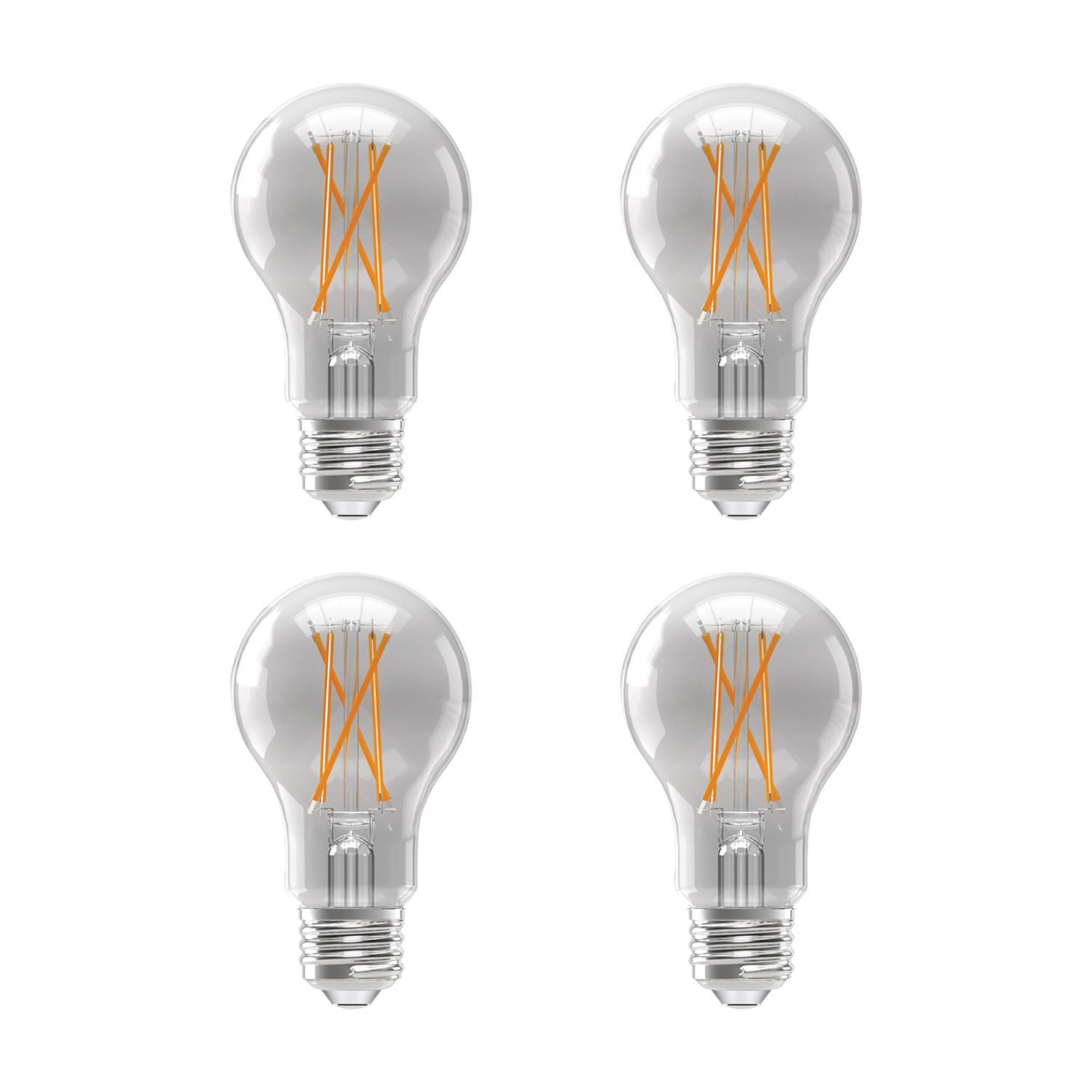 Feit Enhance A19 E26 (Medium) Filament LED Bulb Daylight 60 Watt Equivalence 4 pk