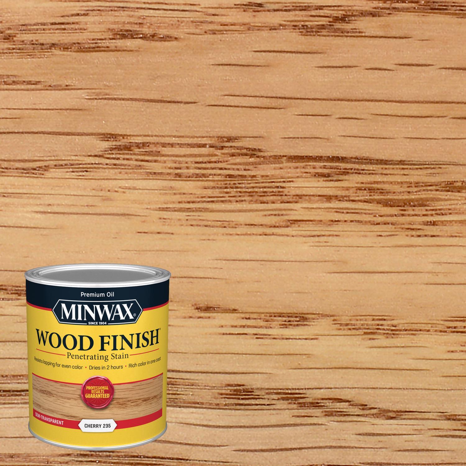 Minwax Wood Finish Semi-Transparent Cherry Oil-Based Penetrating Wood Stain 1 qt
