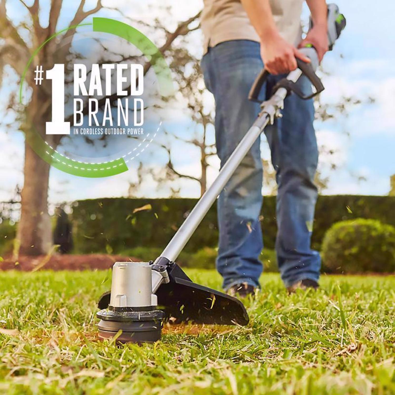 EGO Power+ ST1502SA 15 in. 56 V Battery String Trimmer Kit (Battery & Charger) SPLIT SHAFT W/ RAPID RELOAD & 2.5 AH BATTERY