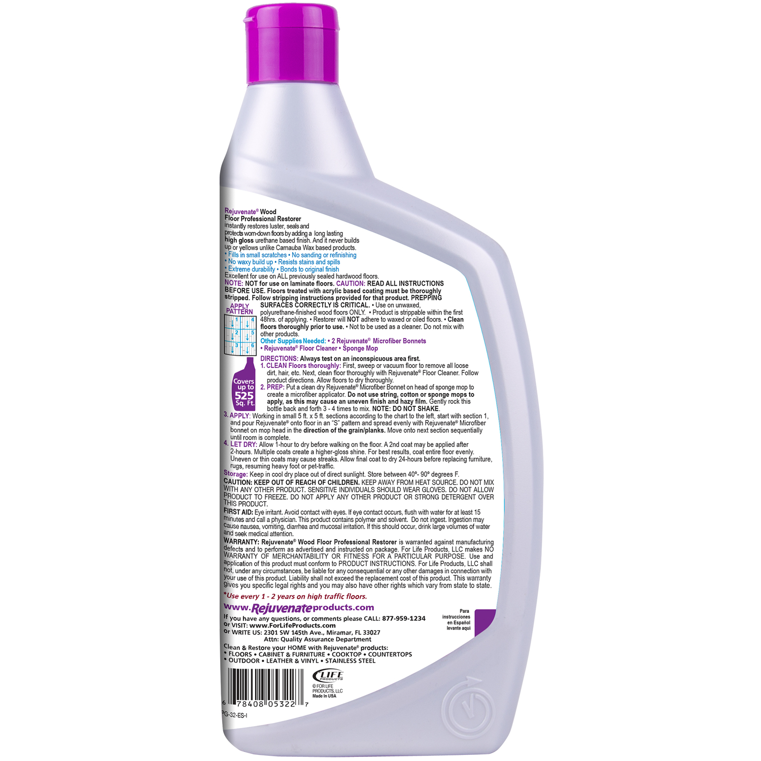 Rejuvenate High Gloss Wood Floor Restorer Liquid 32 oz