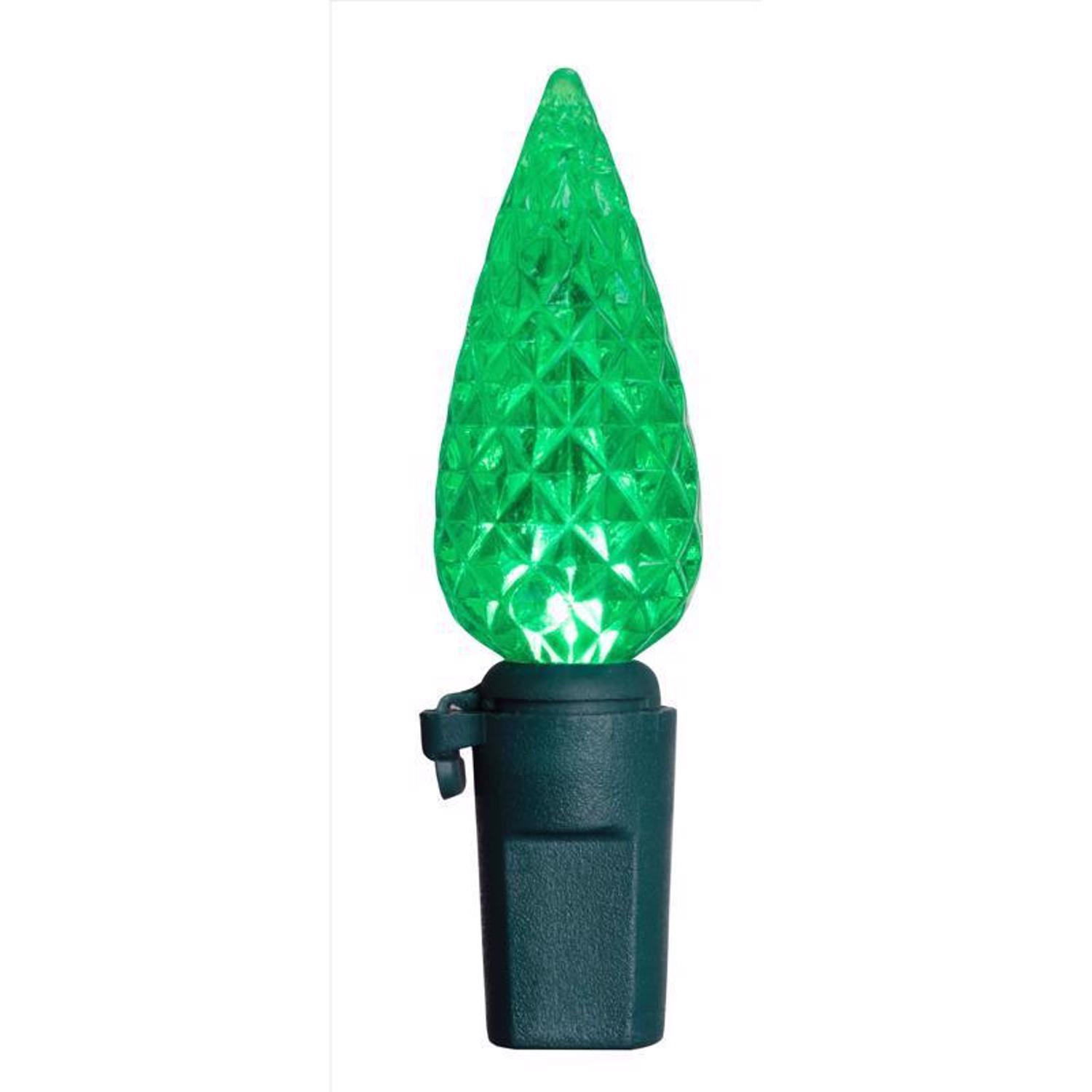 Celebrations Classic LED C6 Green 100 ct String Christmas Lights 24.75 ft.