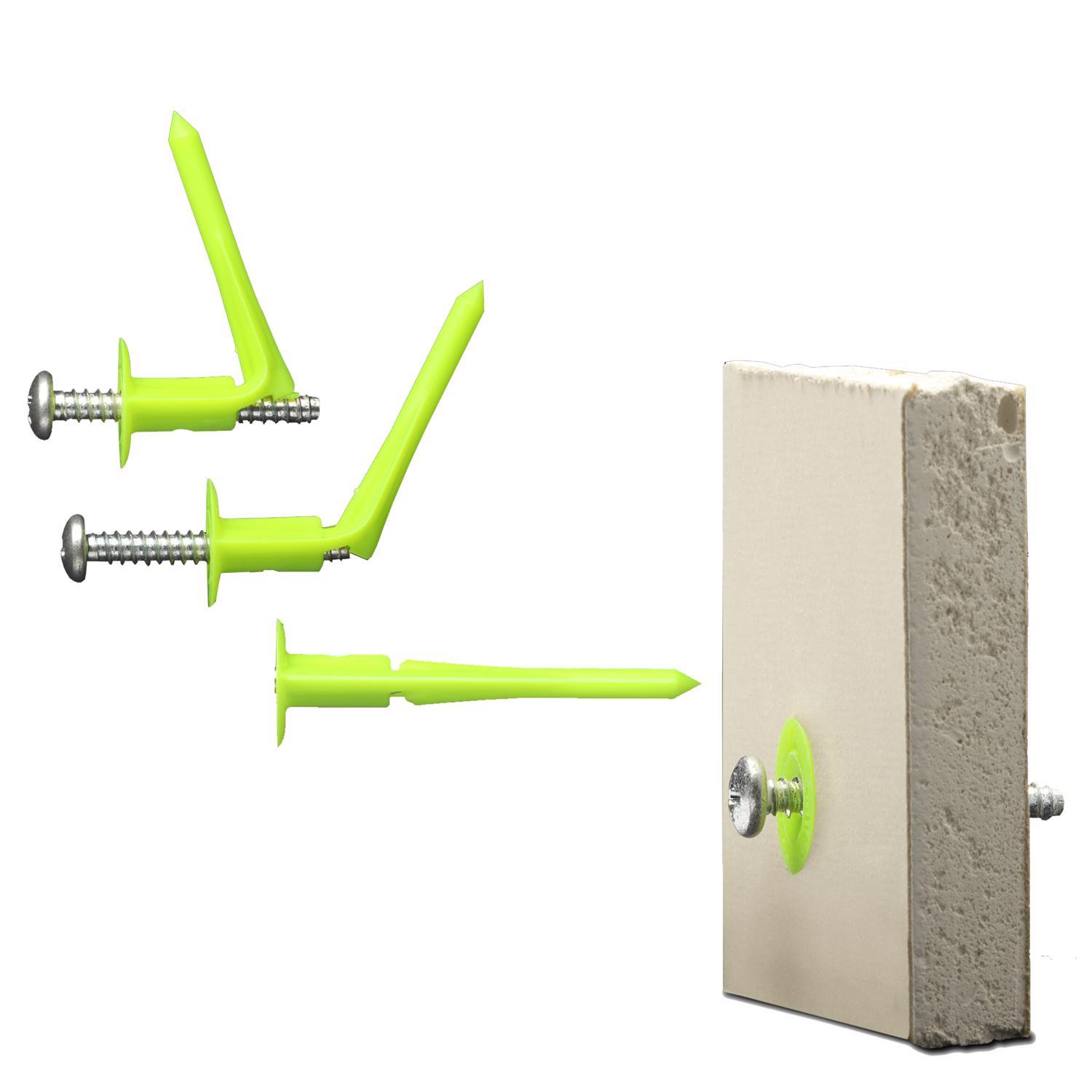 WallClaw Anchors .25 in. D X 2 in. L Plastic/Steel Pan Head Wallboard Anchors 10 pk