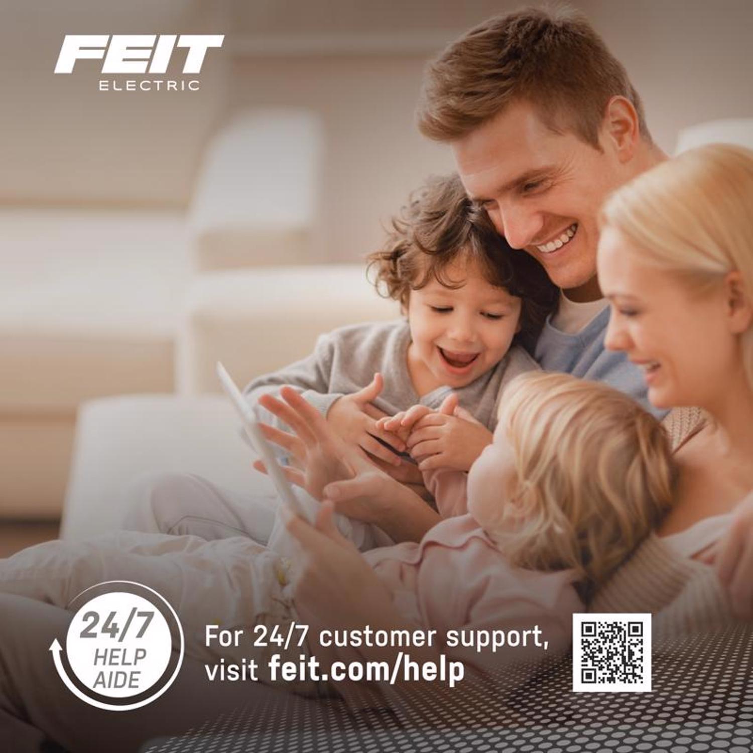 Feit BR30 E26 (Medium) Smart-Enabled LED Bulb Adjustable White 65 Watt Equivalence 1 Pack