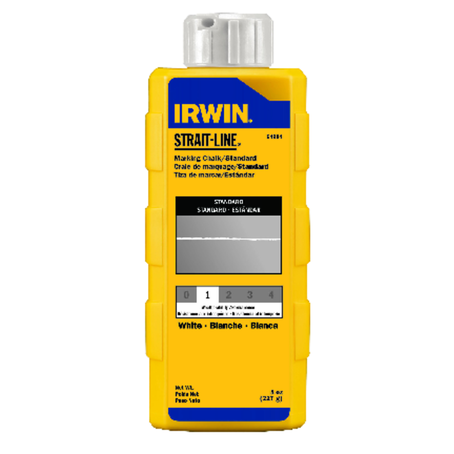 Irwin Strait-Line 8 oz Temporary Marking Chalk White 1 pk