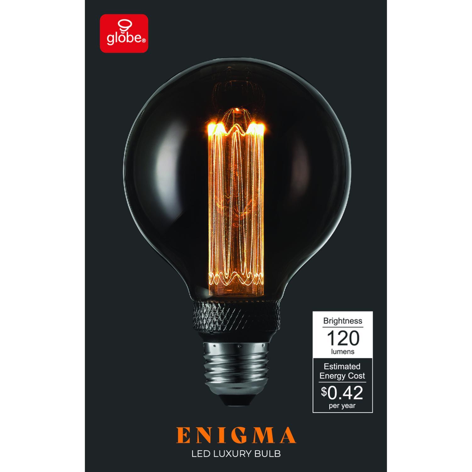 Globe Electric G30 E26 (Medium) LED Bulb Smoke 3 Watt Equivalence 1 pk