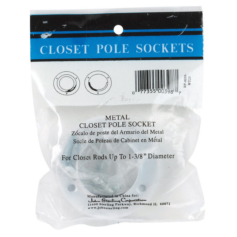 John Sterling 1-3/8 in. Dia. x 1-3/8 in. L x 1-3/8 in. L White Pole Sockets