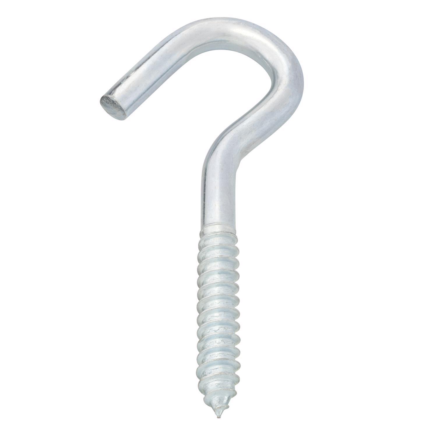 Hampton Small Zinc-Plated Silver Steel 4.8125 in. L Clothesline Hook 300 lb 1 pk