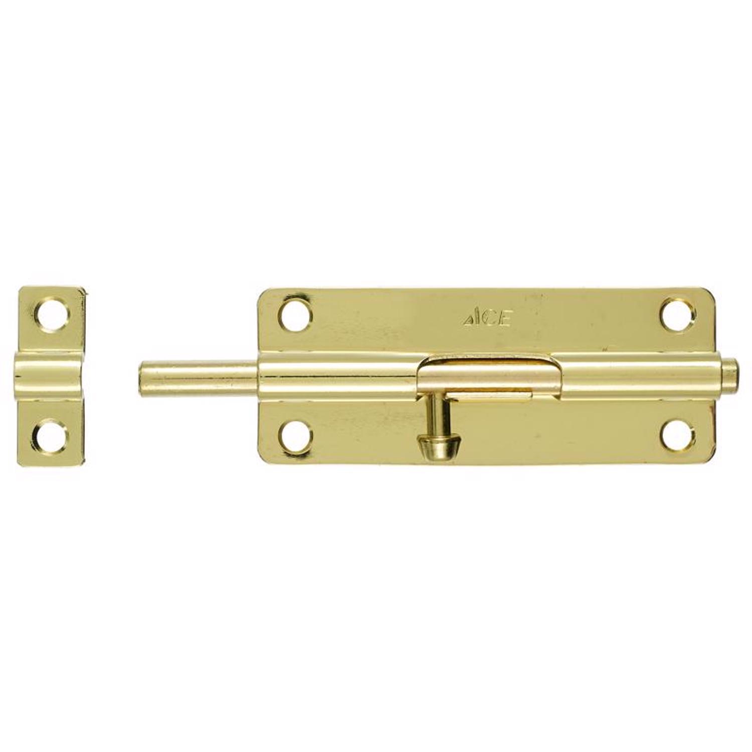 Ace 5 in. L Brass-Plated Steel Barrel Bolt 1 pk