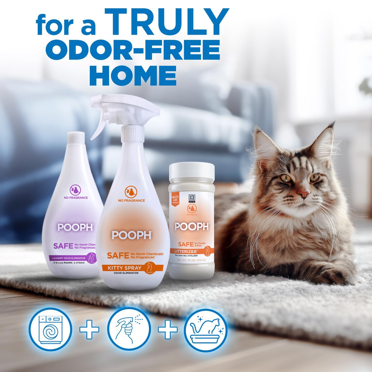 Pooph Kitty Litter Cat Liquid Litter Box Odor Destroyer 20 oz