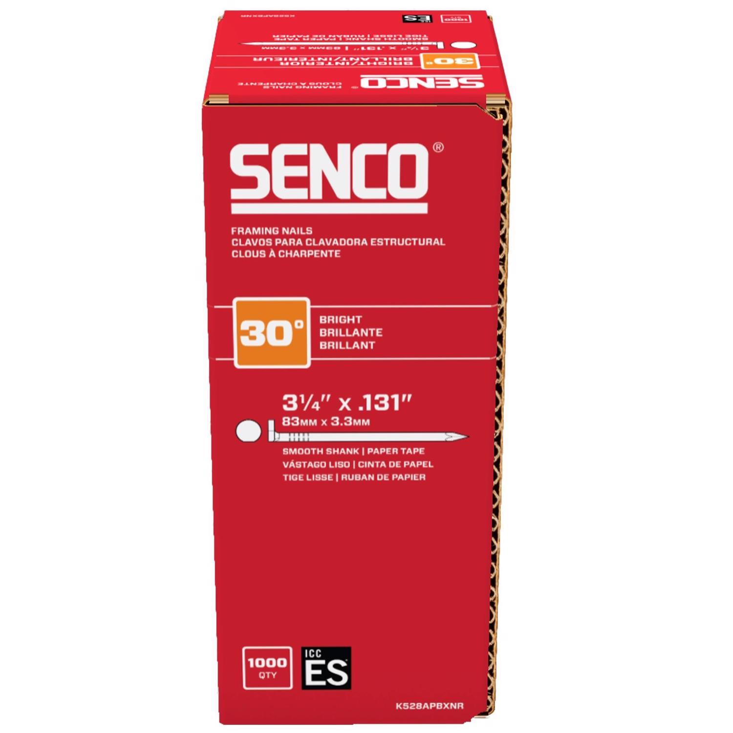 Senco 3-1/4 in. Framing Bright Steel Nail Diamond Head
