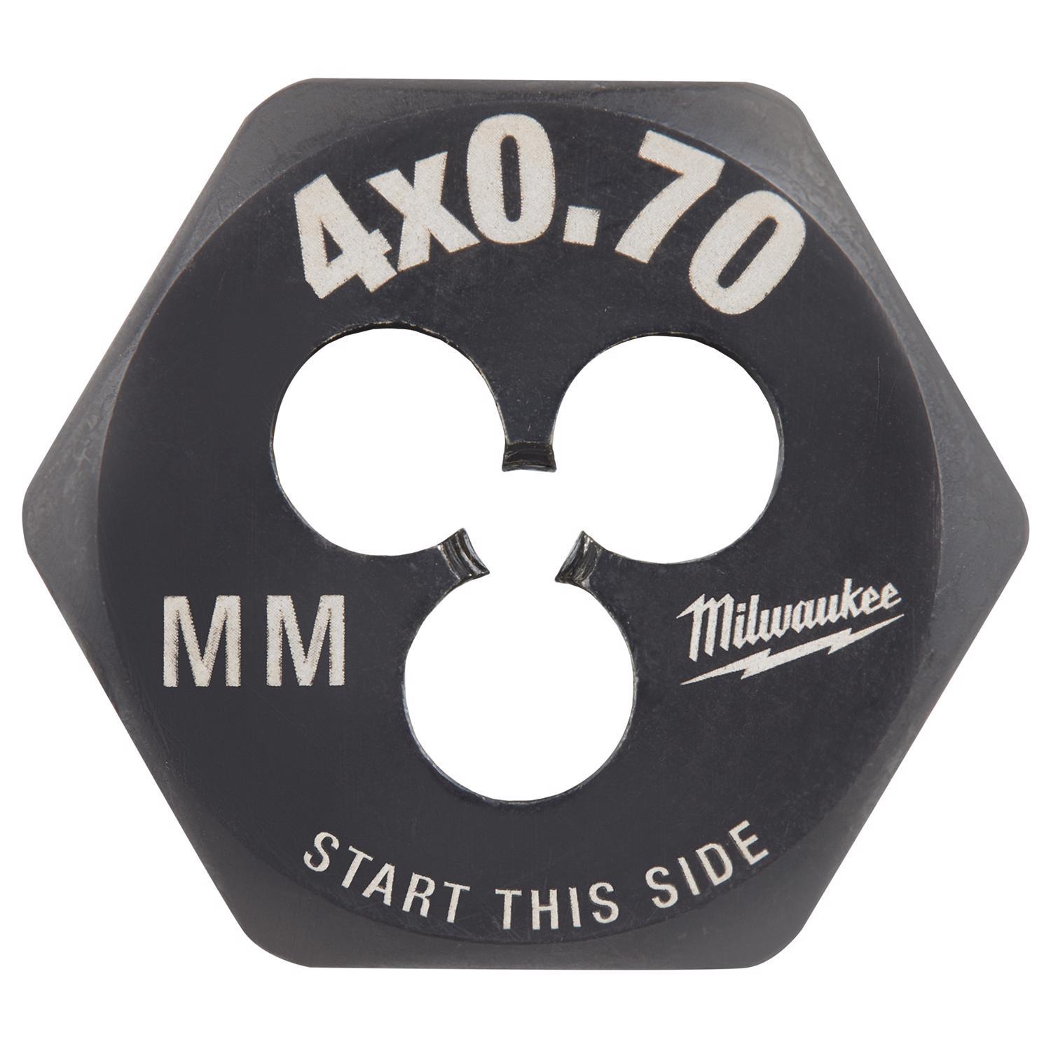 Milwaukee Metric M4x0.7 mm 1" Hex Threading Die