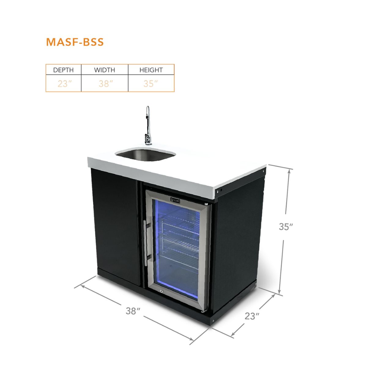 Mont Alpi Black Stainless Steel beverage center