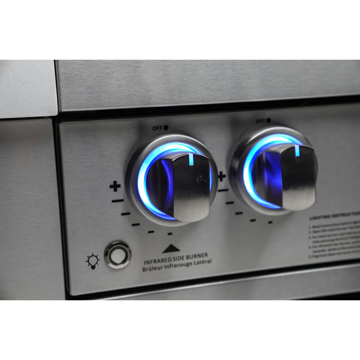 Mont Alpi 805 Deluxe Island with Beverage Center / 6-Burner Grill, 2 Infrared Burners, Sink, Fridge, Stainless Steel