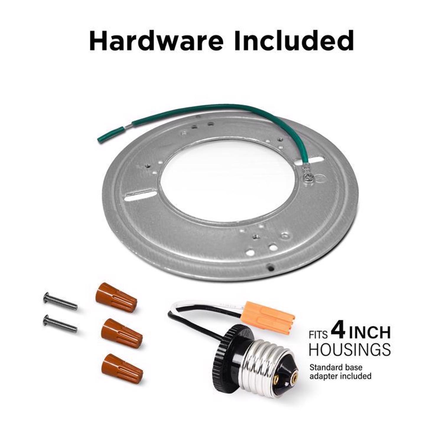 Feit EDGELIT Frost White 4 in. W Aluminum LED Retrofit Recessed Lighting 6.5 W