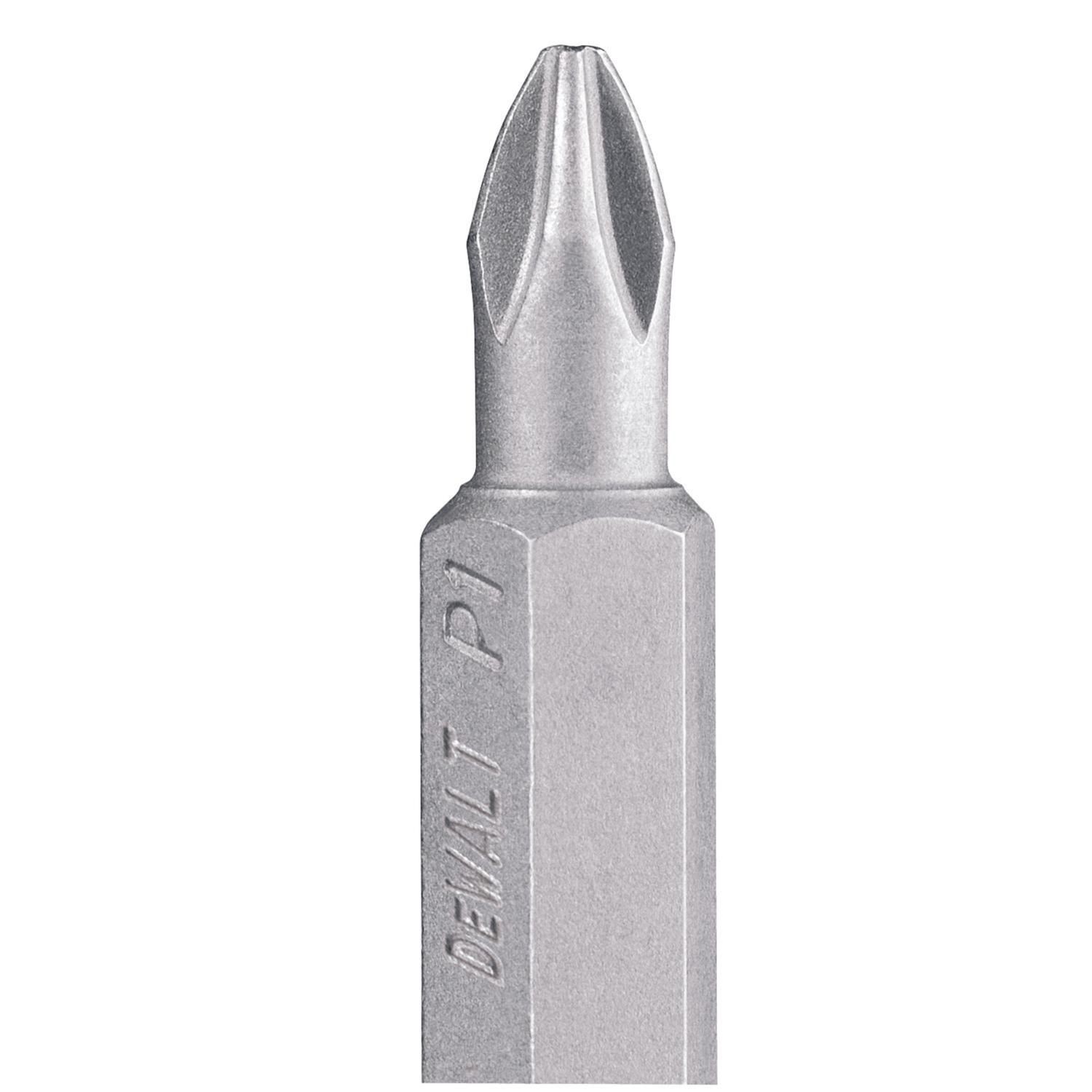 DeWalt Phillips #1 X 2 in. L Power Bit Heat-Treated Steel 1 pc
