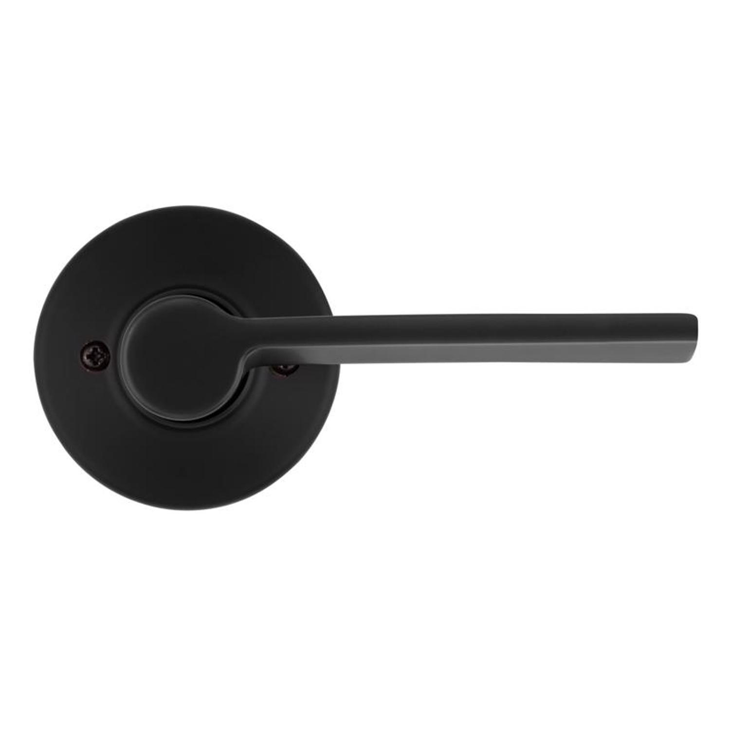 Kwikset Ladera Matte Black Passage Lever