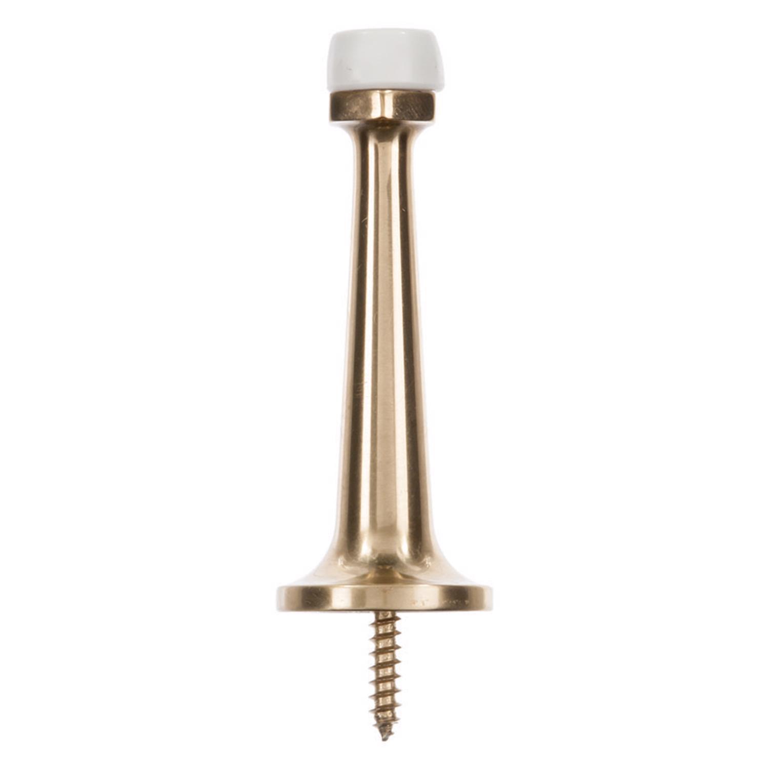 Ace 3 in. W Solid Brass Yellow Rigid Door Stop Mounts to door and wall 1/8 in.