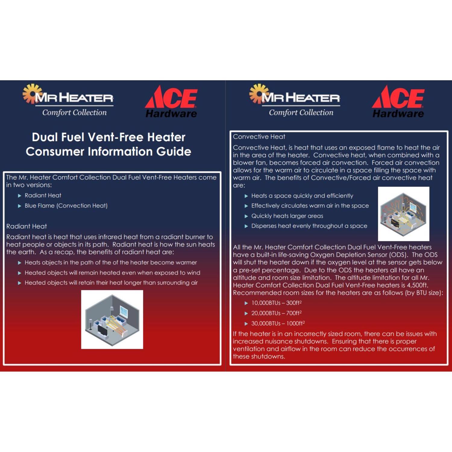 Mr. Heater Comfort Collection 30000 Btu/h 1000 sq ft Radiant Natural