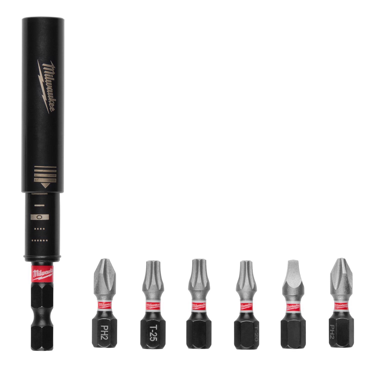 Milwaukee Shockwave Assorted 3 in. L Magnetic Drive Guide and Bit Set Alloy Steel 7 pc