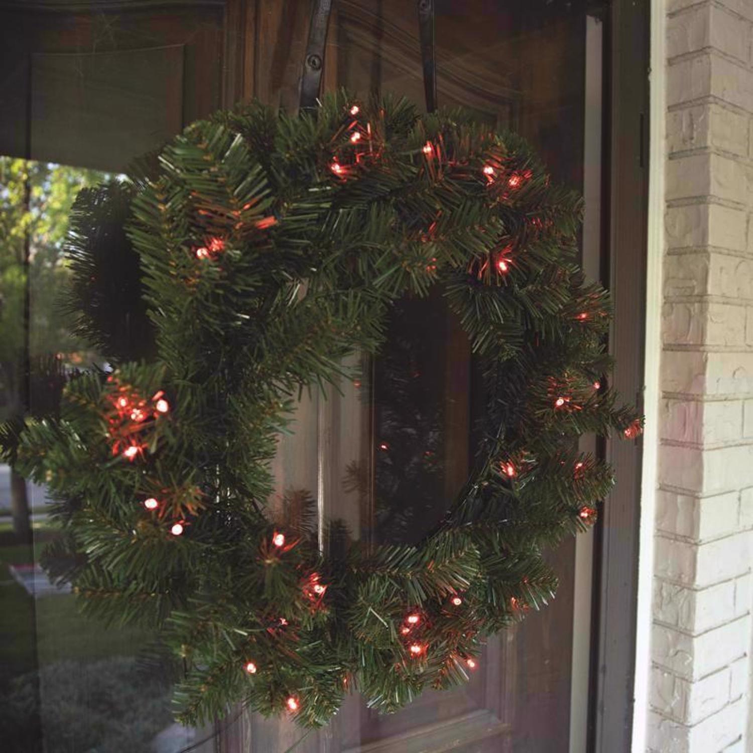 Celebrations 24 in. D LED Prelit RGBW Brilliant Wreath