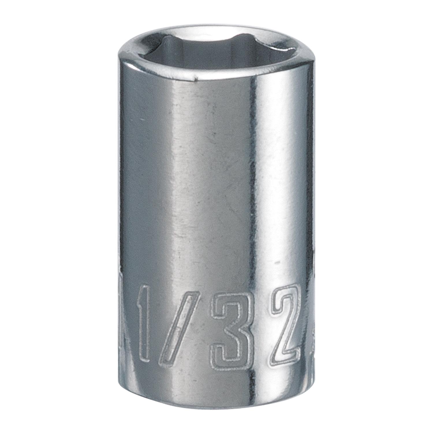 Craftsman 11/32 in. X 1/4 in. drive SAE 6 Point Standard Shallow Socket 1 pc