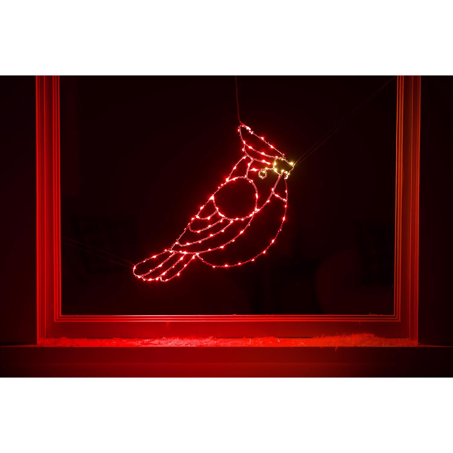 Celebrations LED Red Cardinal Silhouette 15 in. Hanging Decor