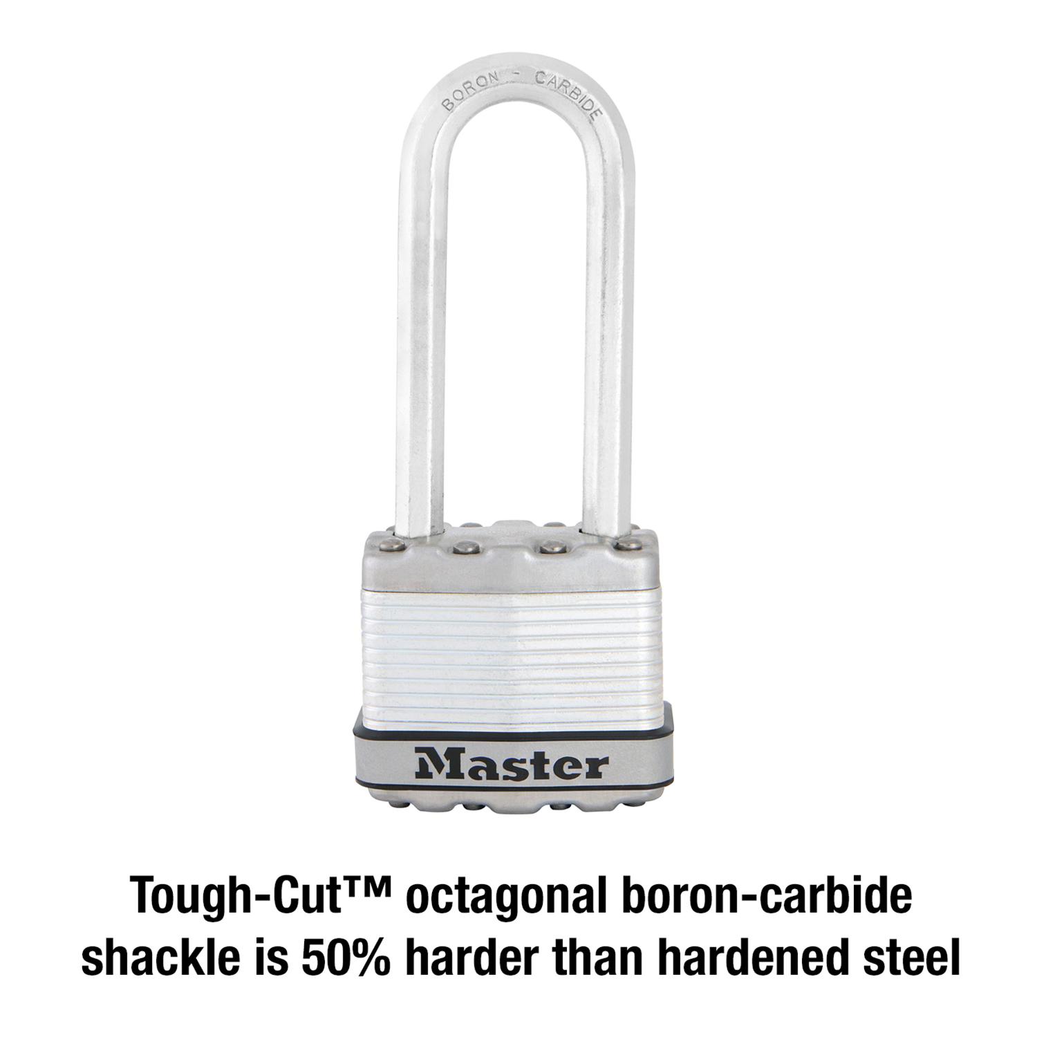 Master Lock 1-9/16 in. H X 11/16 in. W X 1-3/4 in. L Steel Dual Ball Bearing Locking Weather-Resista