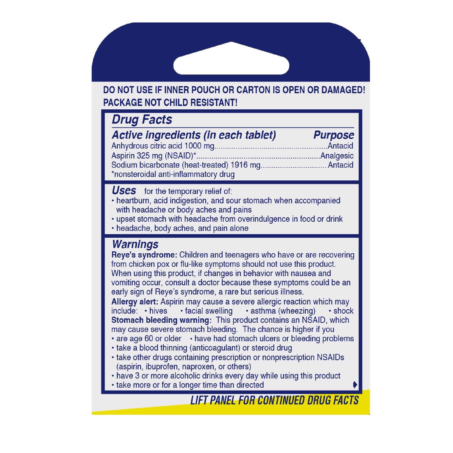 Alka Seltzer Original Antacid 6 ct 1 pk
