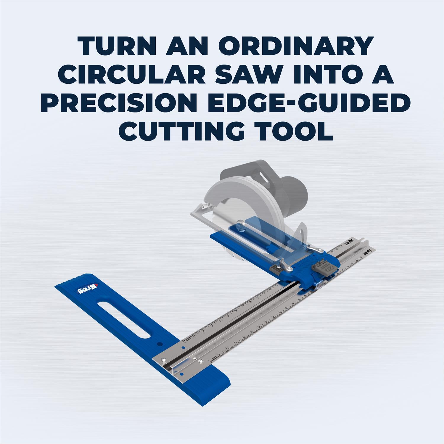 Kreg Rip-Cut Aluminum 30.88 in. L X 2.5 in. H X 8.75 in. W Saw Edge Guide Blue/Silver 1 pc