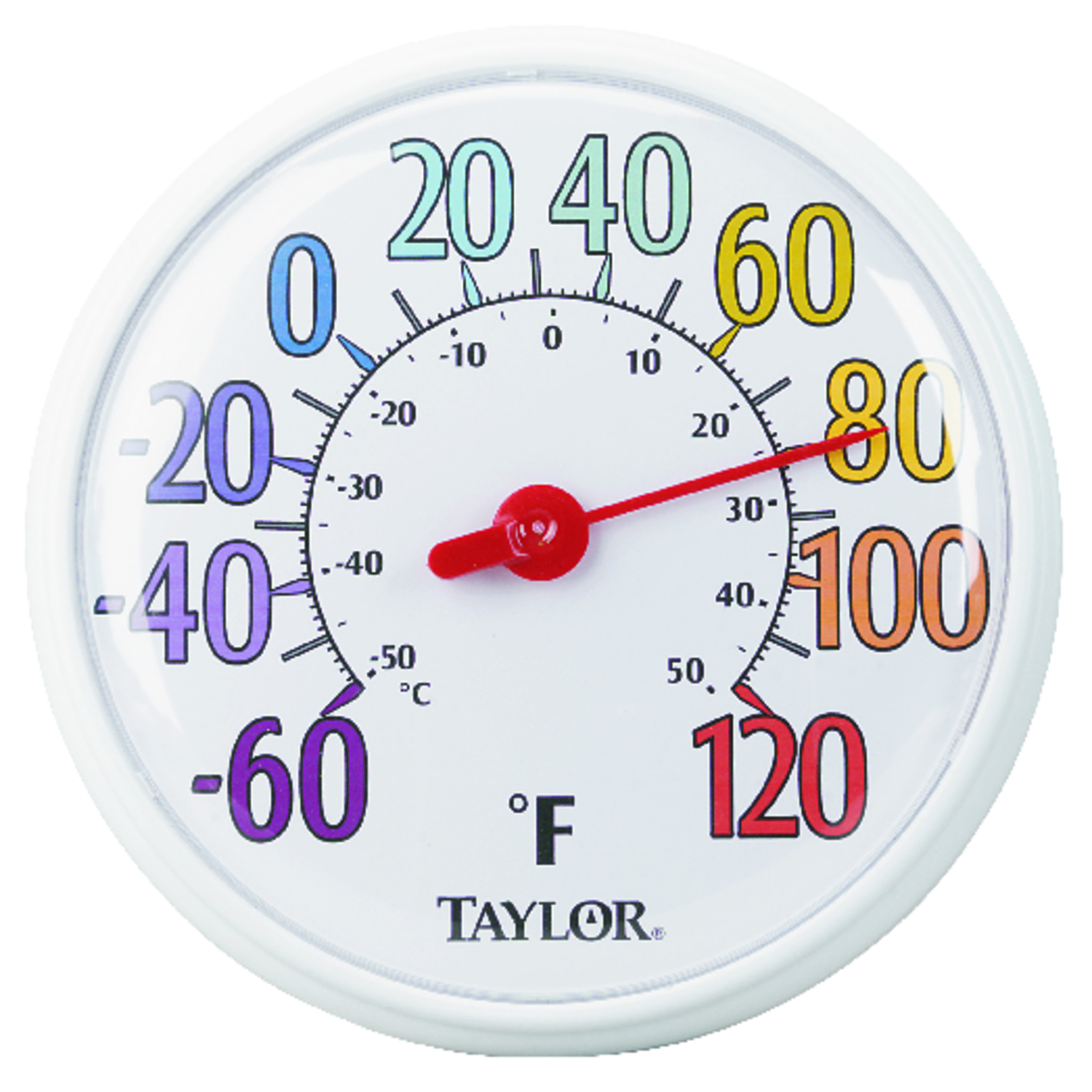 Taylor Decorative Dial Thermometer Plastic Multicolored 13.25 in ...