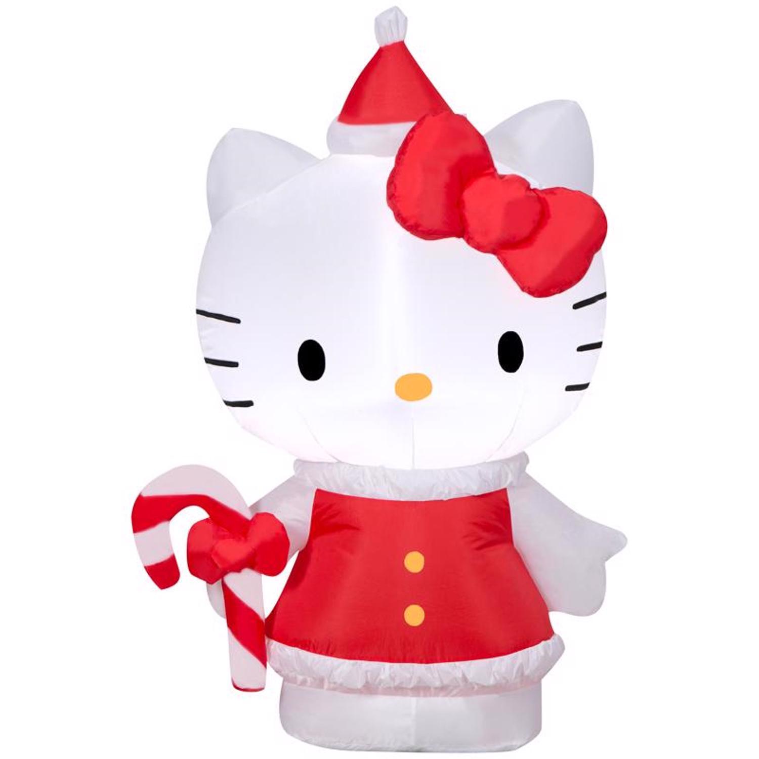 Hello Kitty Airblown LED Hello Kitty in Holiday Dress 4 ft. Inflatable