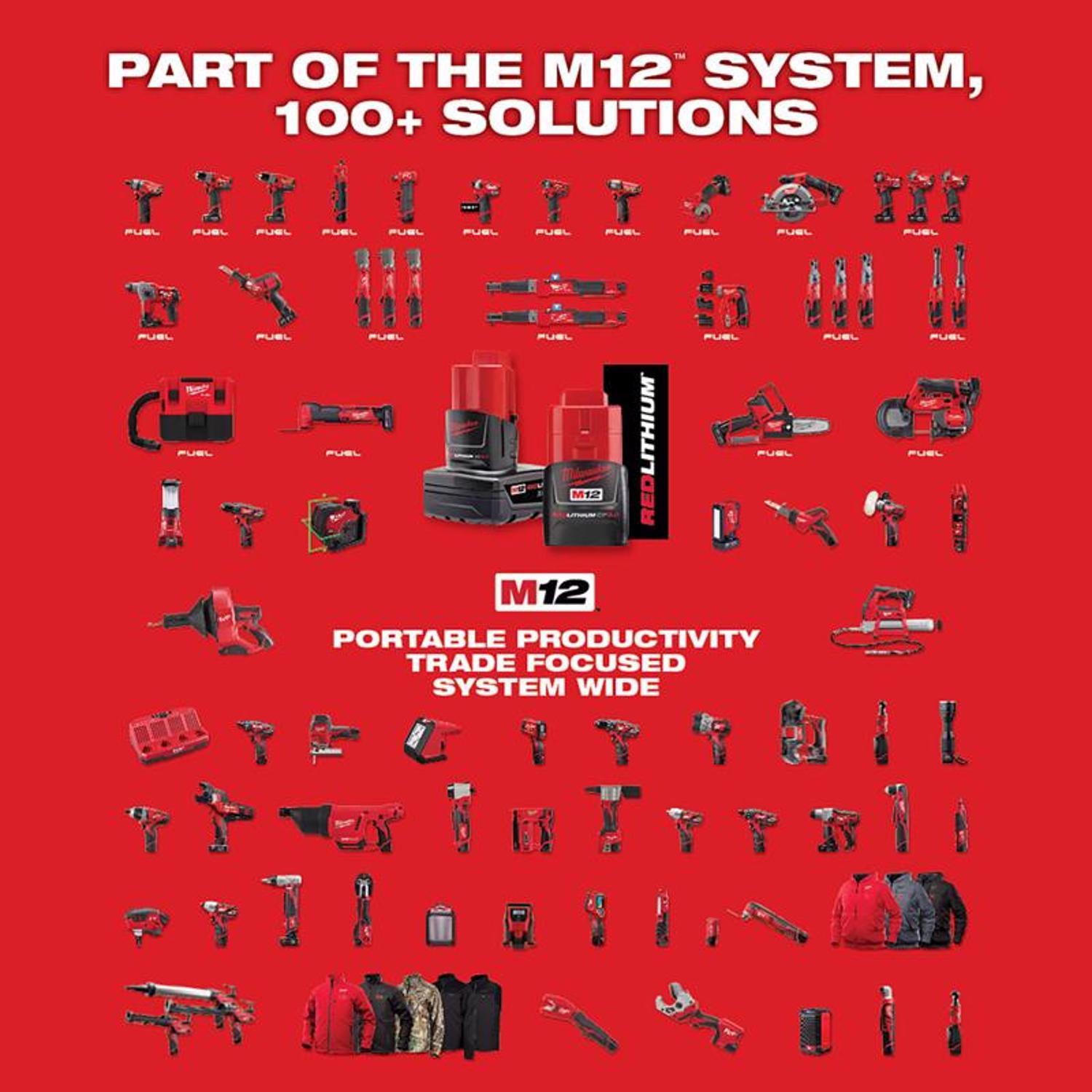 Milwaukee M12 RedLithium XC 4 Ah Lithium-Ion Battery and Charger 2 pc