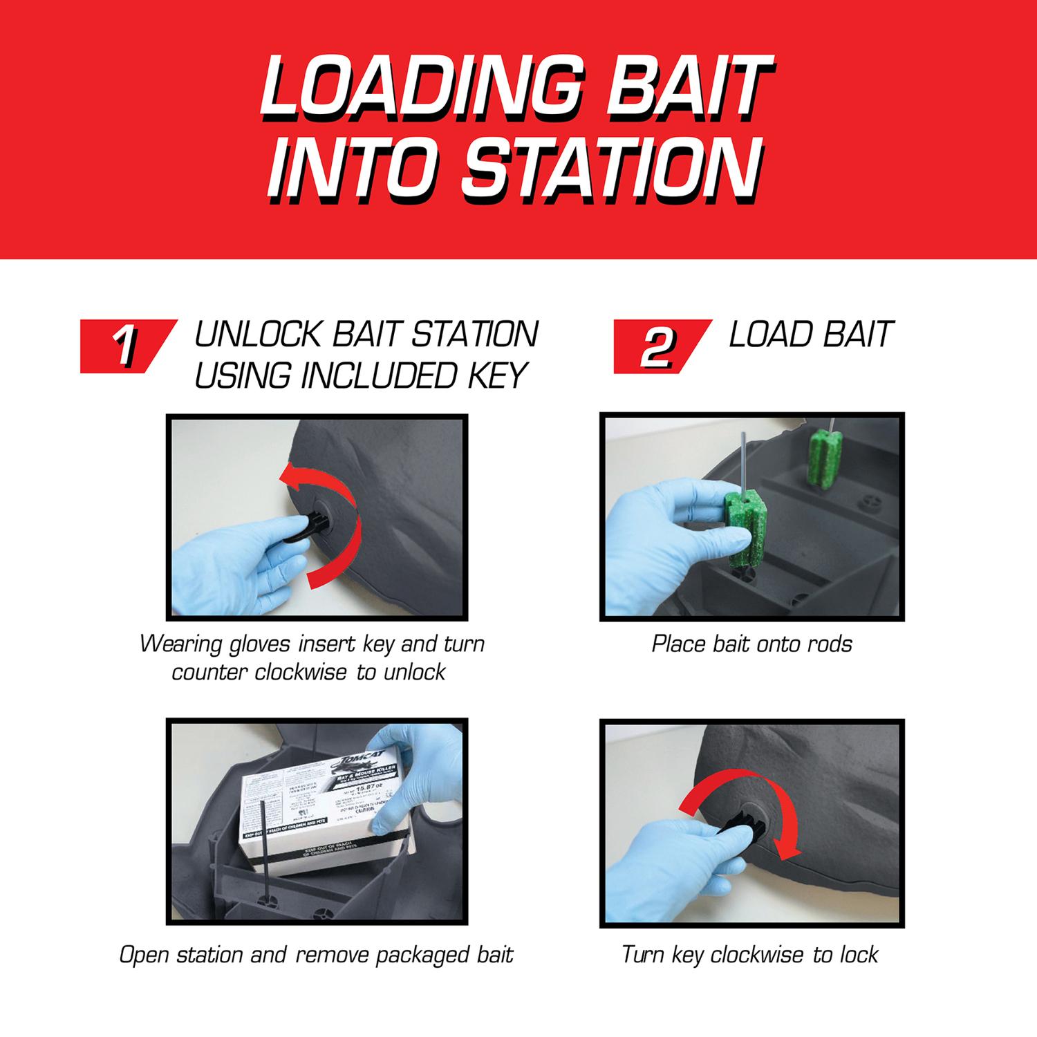 Tomcat Rockscape Bait Station and Bait Blocks For Mice and Rats 1 pk