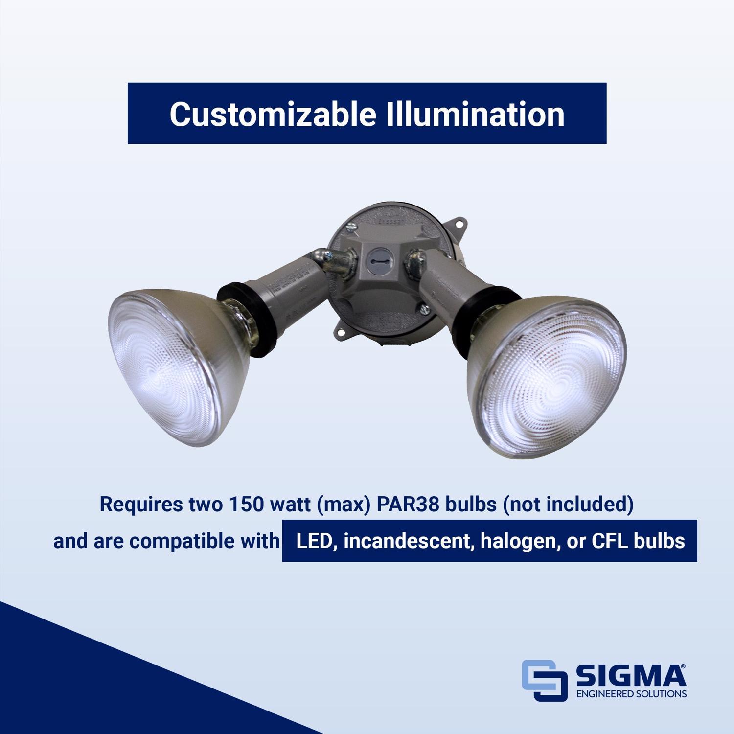 Sigma Engineered Solutions Switch Controlled Gray Lamp Holder Kit Hardwired