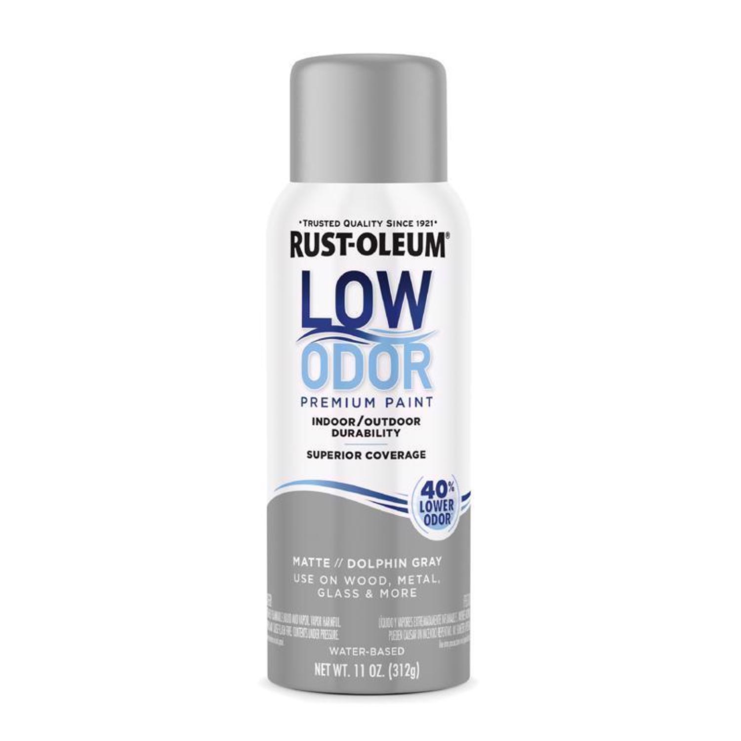 Rust-Oleum Low Odor Matte Dolphin Gray Spray Paint 11 oz.