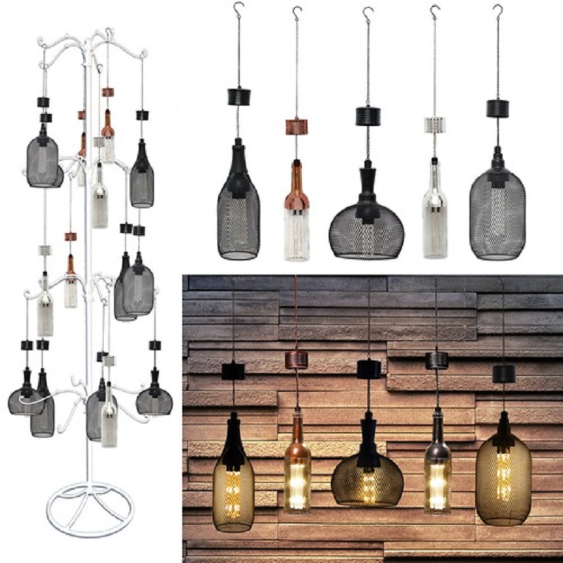 ALPINE Outdoor Solar Decor Assorted Glass 13 in. H Hanging LED Bulb Assorted - pack of 15