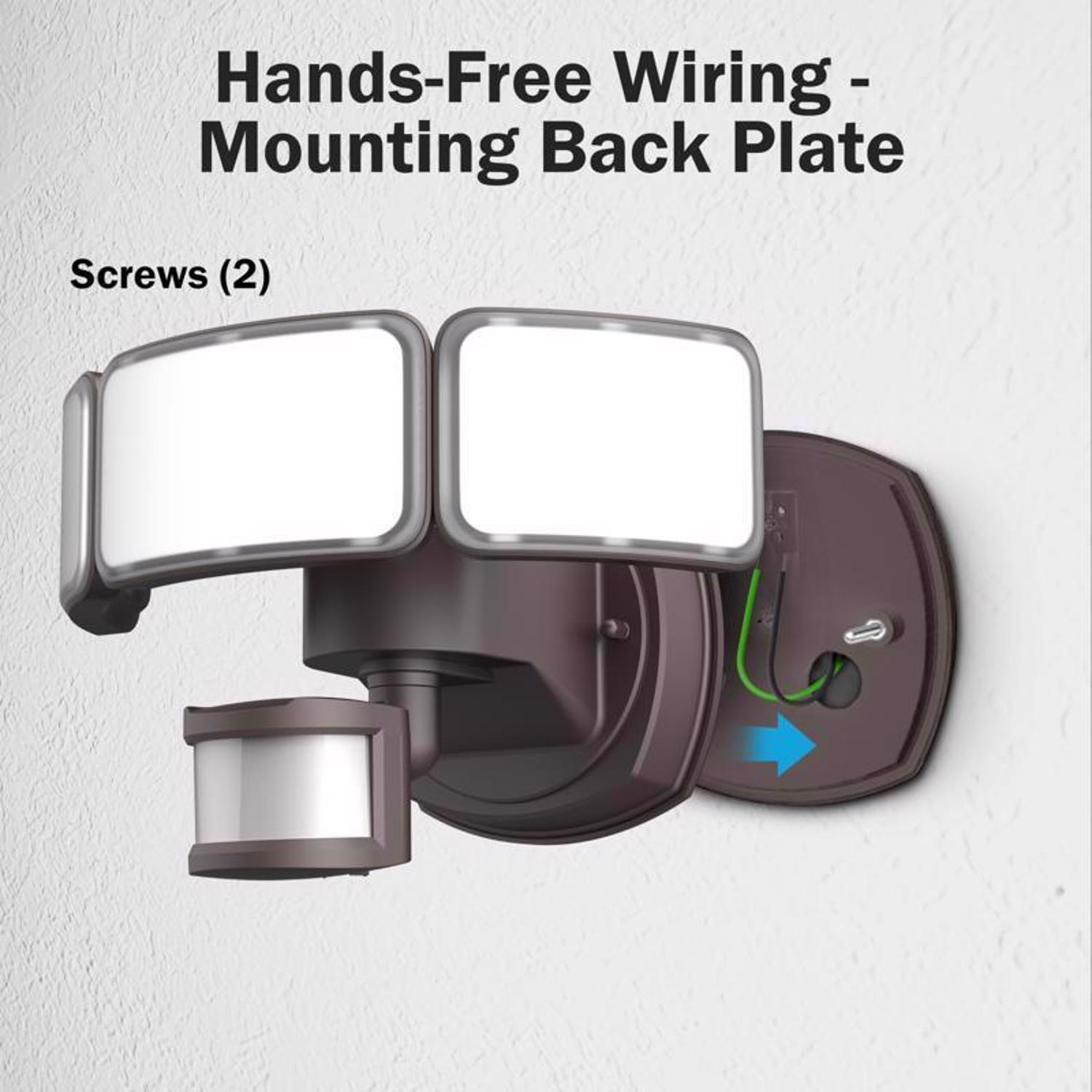 Feit Motion-Sensing Hardwired LED Bronze Security Floodlight